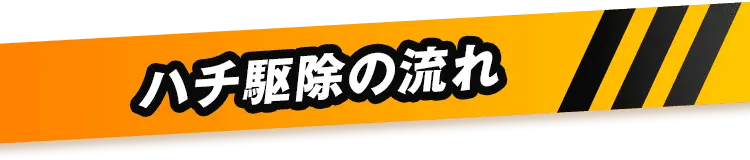 ハチ駆除の流れ